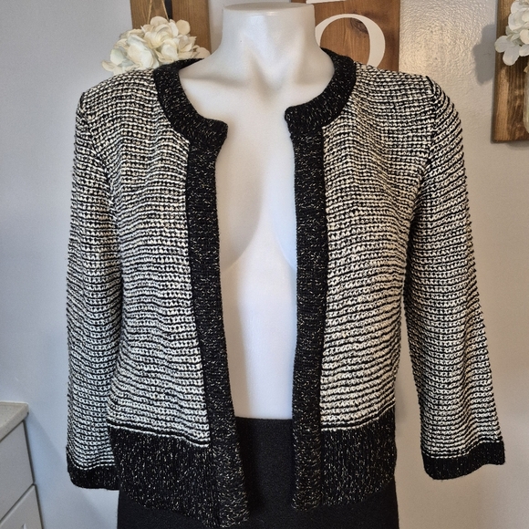 Apt. 9 Sweaters - Apt. 9 Metallic Open Front Knit Cardigan Sweater Jacket